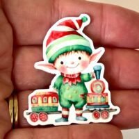 3 Christmas elf planar Resins, Flatbacks, hairbows, hair bow centers, focals, craft supplies, jewelry, bows, badge reels, earrings, keychain