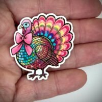 3 disco ball turkey planar Resins, Flatbacks, Hairbows,hair bow centers, craft supplies, jewelry, fake bake, earrings, charms, Thanksgiving