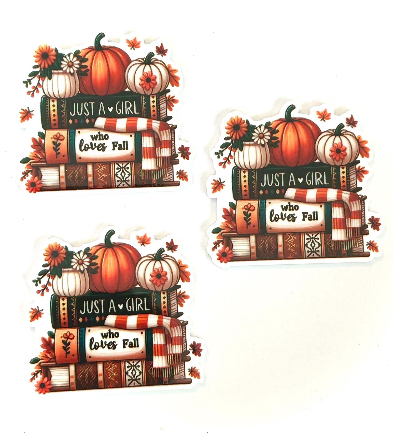 3 girl who loves fall planar Resins, Flatbacks, Hairbows,hair bow centers, craft supplies, jewelry, fake bake, earrings, books, reading, DIY - Image 3