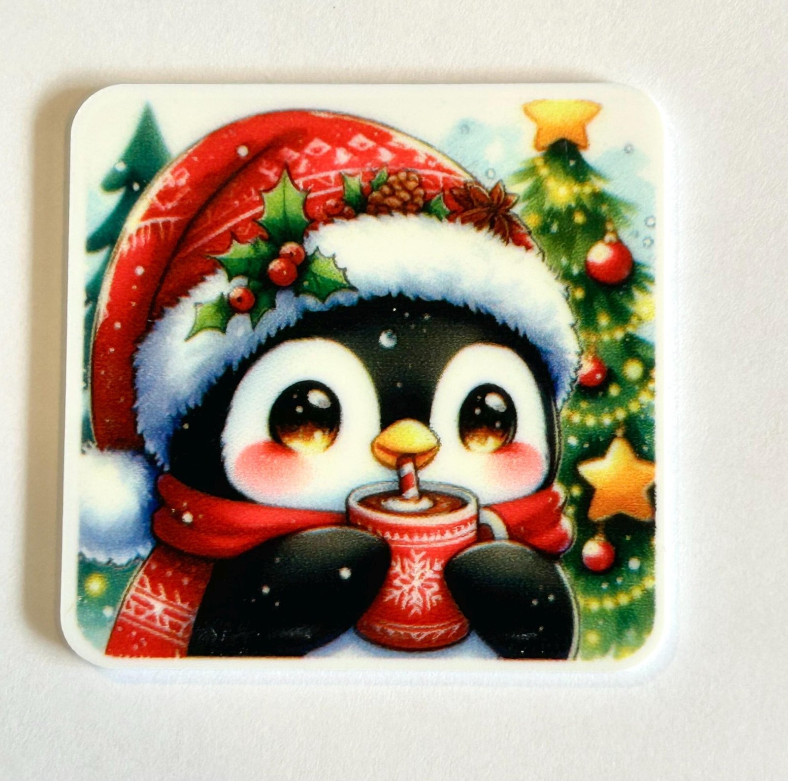 3 penguin planar Resins, FlatbackS, hairbows, hair bow centers, focals craft supplies, jewelry, bows,flatbacks, hot cocoa, badge reel, DIY