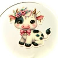 3 coquette cow Planar Resins, Flatbacks, planars, hairbow, hair bow centers, craft supplies, jewelry findings , bows,flatbacks crafts,resins
