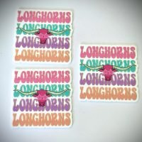 3 longhorns planar Resins, Flatbacks, planars, hairbow, hair bow centers, focal, craft supplies, jewelry, bows, jewelry, DIY, sports teams